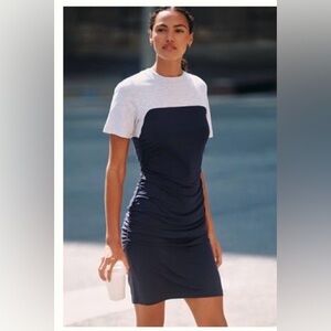 Daily Practice ColorBlock Side-Ruched Mini Dress